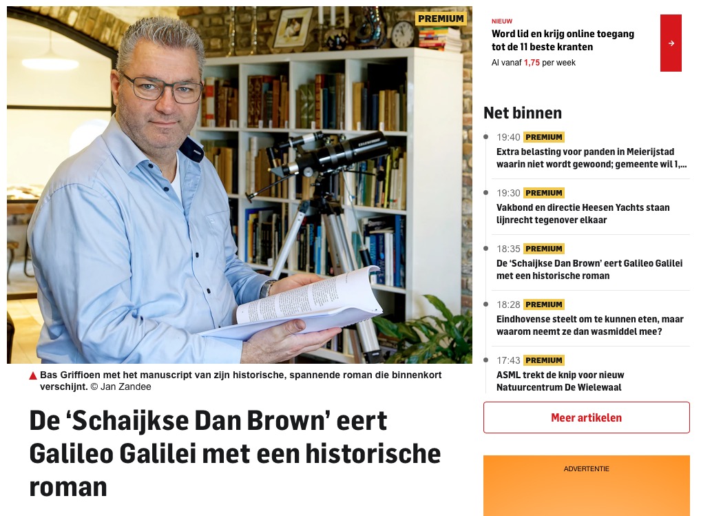 Je bekijkt nu Brabants Dagblad en de Schaijkse ‘Dan Brown’